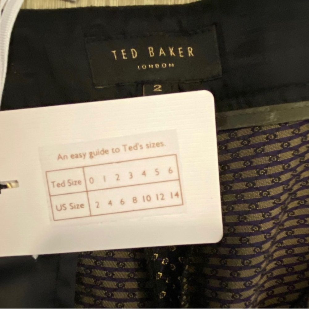 Ted Baker Navy Polka Dot Trousers - Picture 4 of 6